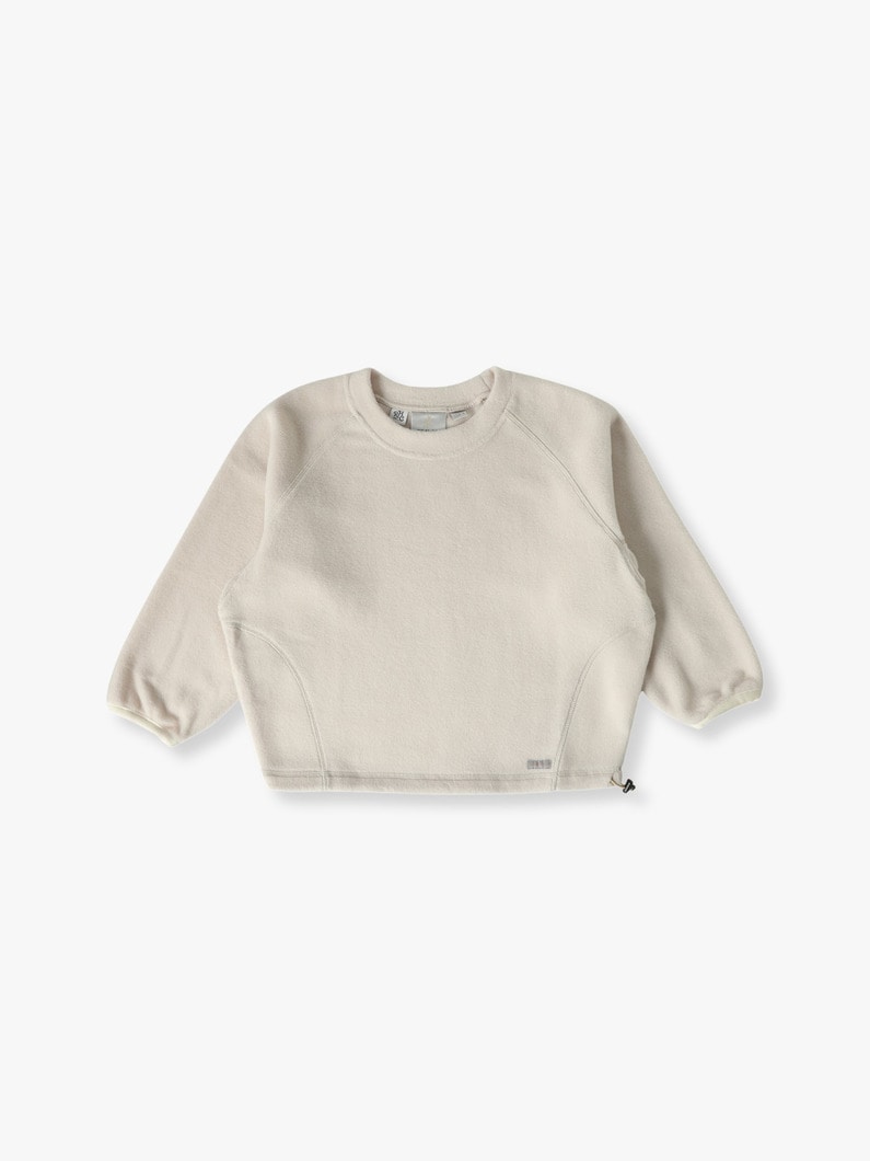 Fleece Crew Neck Pullover (beige/light blue/gray/100-140cm) 詳細画像 beige