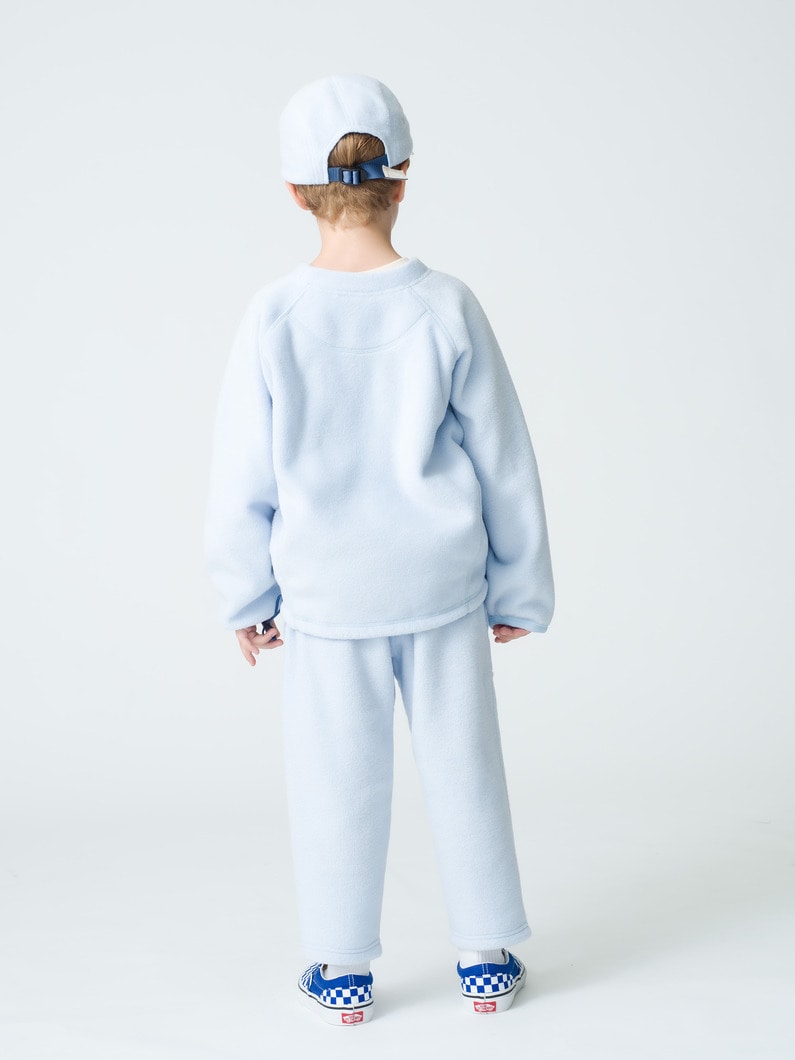 Fleece Crew Neck Pullover (beige/light blue/gray/100-140cm) 詳細画像 light blue 3