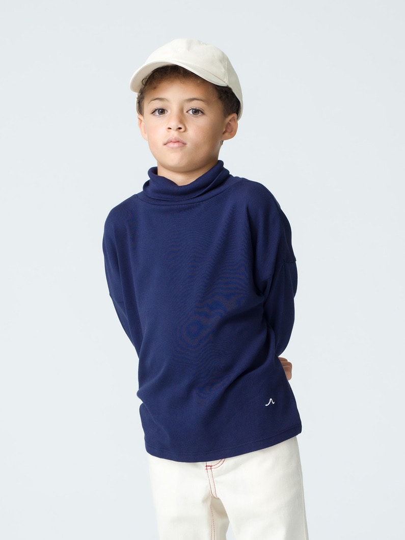 Turtle Neck Pullover (off white/navy/lavender) 詳細画像 navy 1