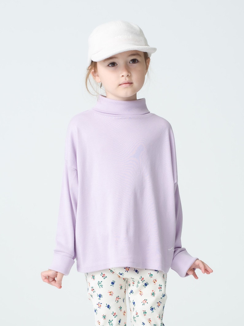 Turtle Neck Pullover (off white/navy/lavender) 詳細画像 lavender