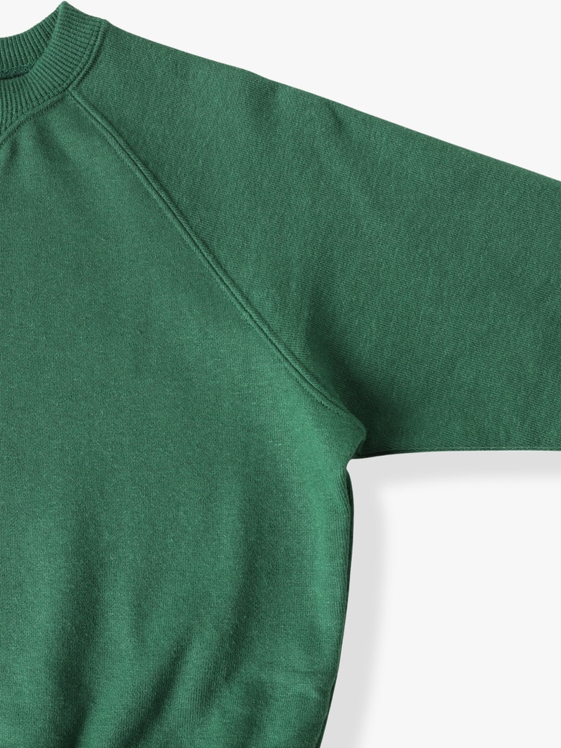 Raglan Sleeve Sweat Shirt (green/gray/100-120cm) 詳細画像 green 2