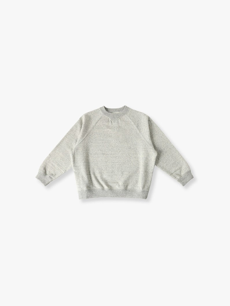 Raglan Sleeve Sweat Shirt (green/gray/100-120cm) 詳細画像 gray