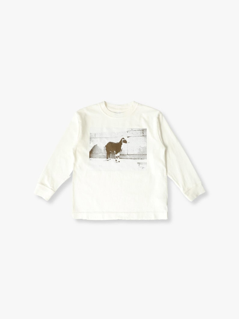 USA Cotton Photo Long Sleeve Tee (85-125cm) | ティーシャツ 詳細画像 white 2