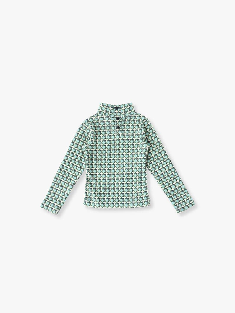 Yonder Lattice Turtle Neck Top (6-24month) 詳細画像 light blue 1