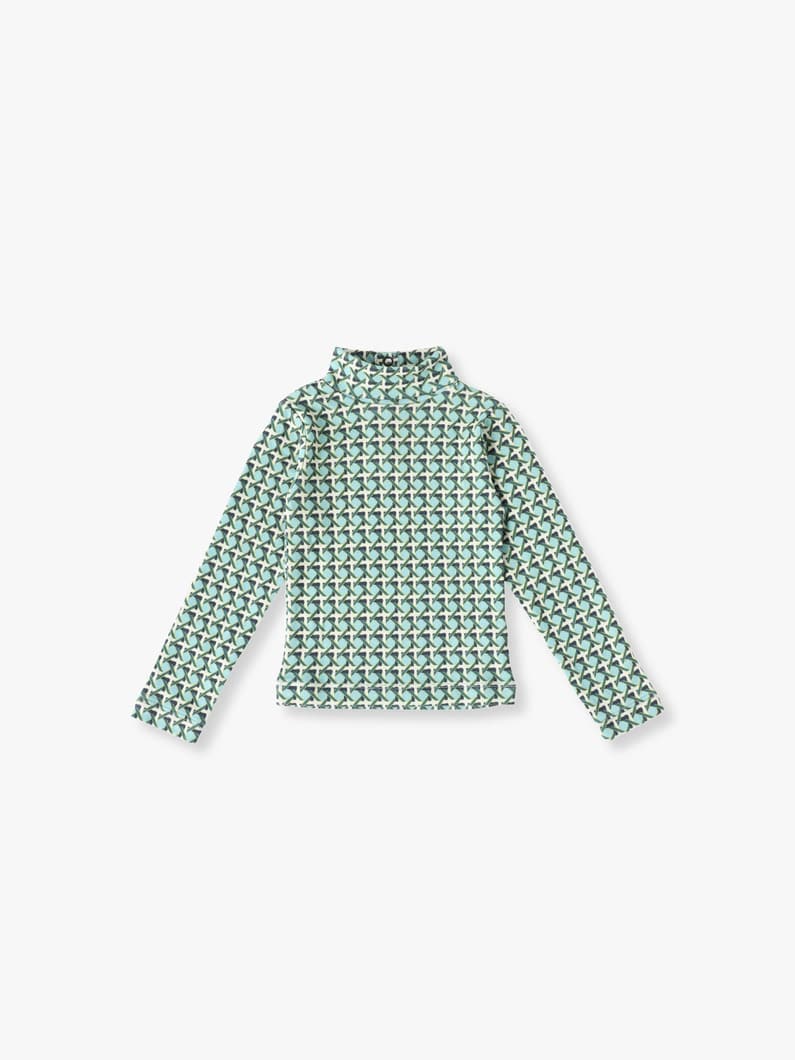 Yonder Lattice Turtle Neck Top (6-24month) 詳細画像 light blue 1