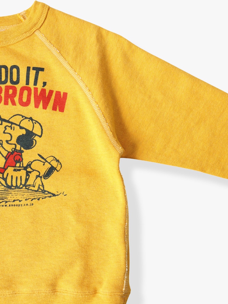 Tompkin Snoopy Baseball Sweat Shirt (90-120cm) 詳細画像 yellow 2