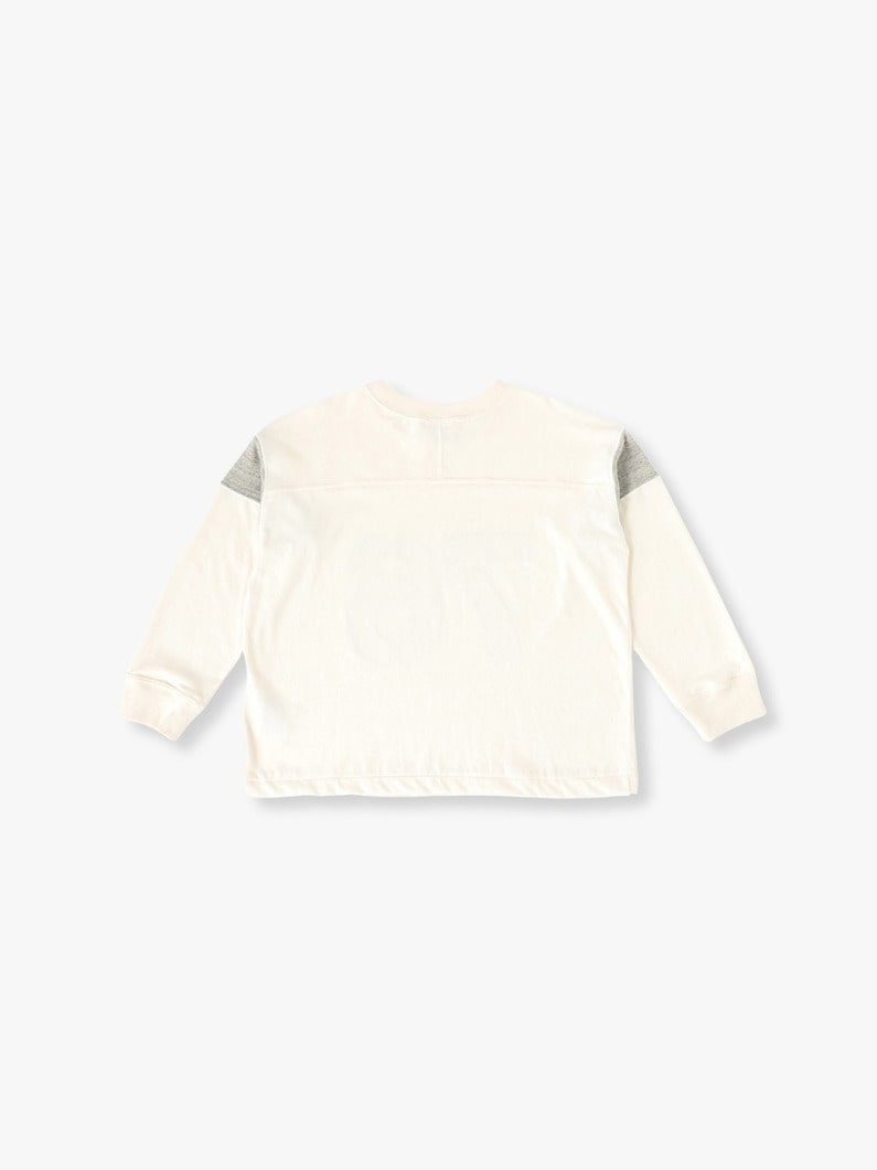 Football Long Sleeve Tee (90-130cm) 詳細画像 off white 1