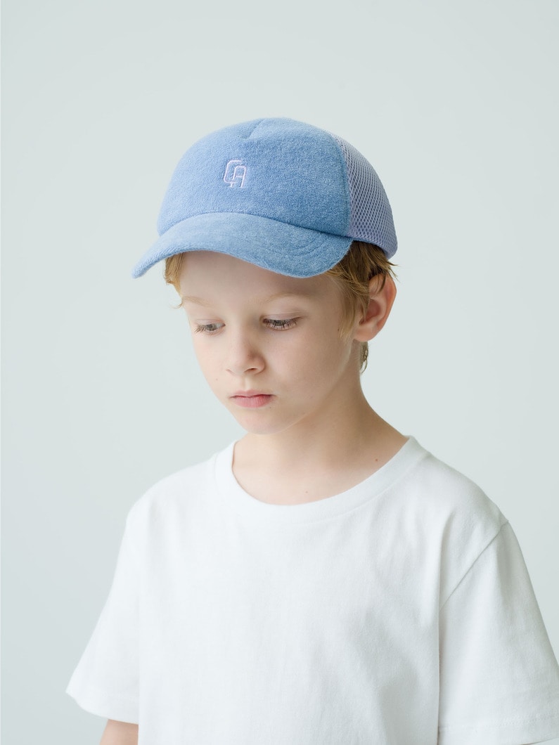 Pile Mesh Cap (blue/light gray/4-6year) 詳細画像 blue 1