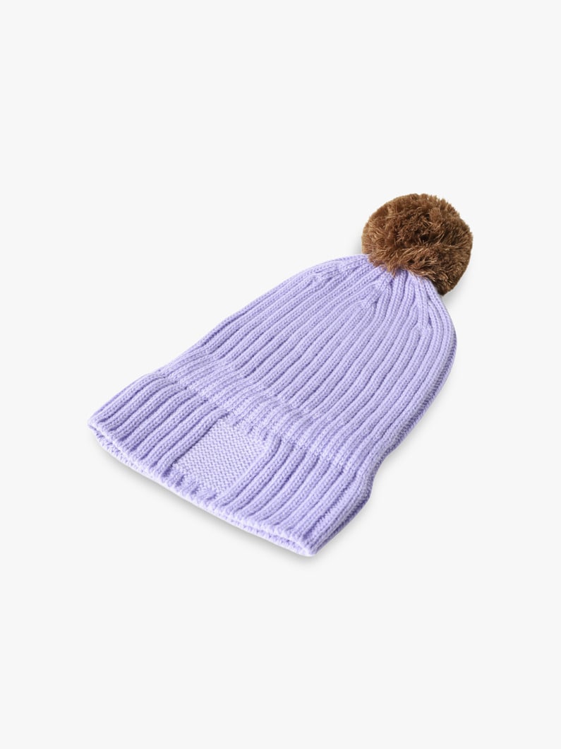 Kids Pom Pom Cappucho (purple/beige/blue)【キャップ】 詳細画像 beige 2