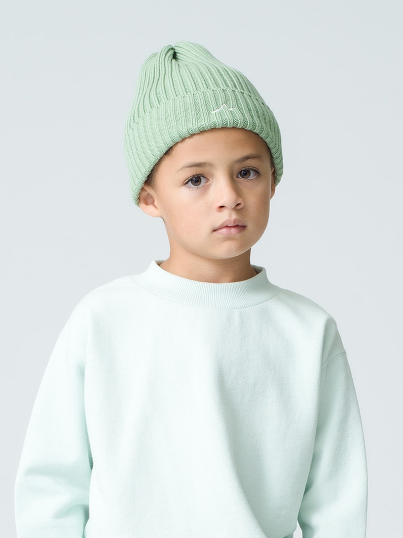 Organic Cotton Knit Cap (light beige/light green/4-6year) 詳細画像 light green