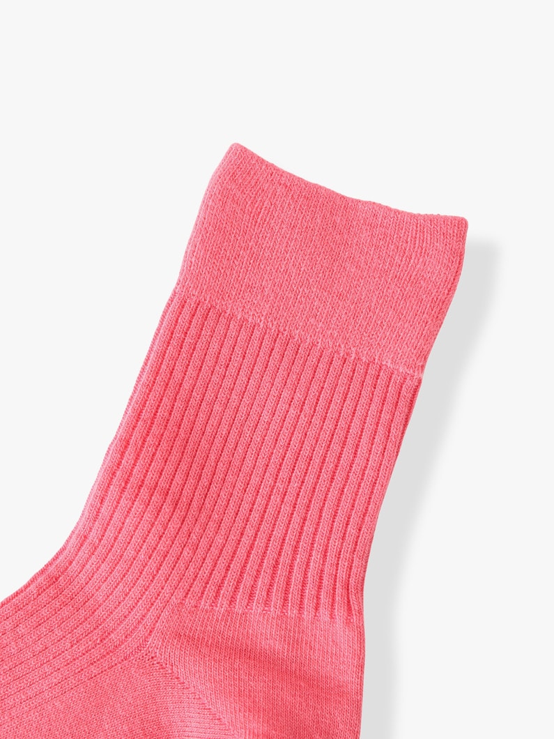 Plain Rib Socks (pink/green/13-21cm) 詳細画像 green 1