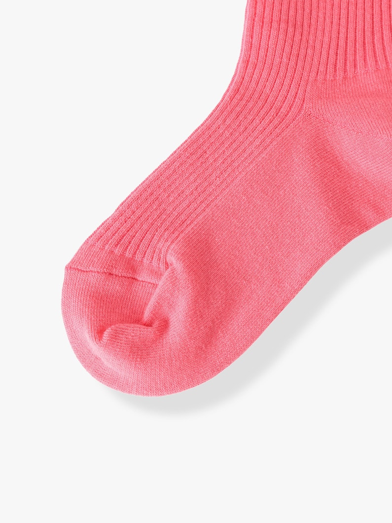 Plain Rib Socks (pink/green/13-21cm) 詳細画像 green 2