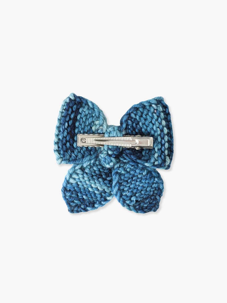 Medium Puff Bow Clip 詳細画像 navy 1