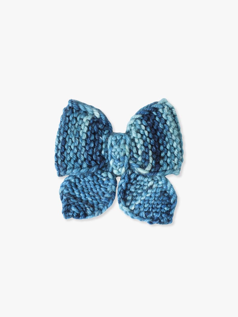 Medium Puff Bow Clip 詳細画像 navy 1