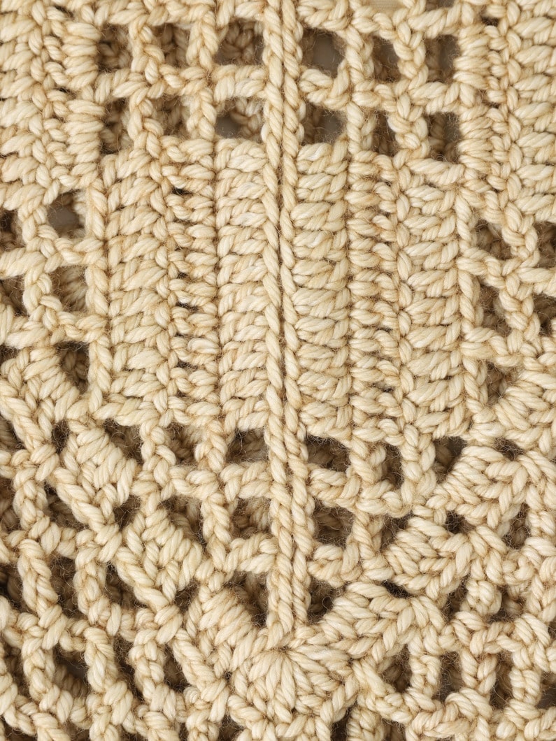 Lattice Crochet Hood 詳細画像 light beige 3