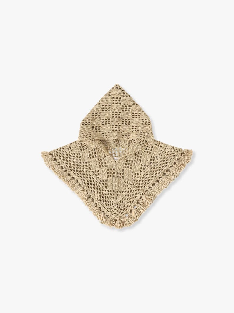 Lattice Crochet Hood 詳細画像 light beige 3