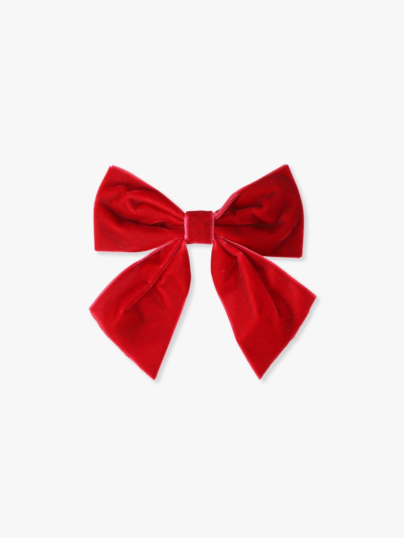 Velvet Bow Party Hair Clip【ヘアアクセサリー】 詳細画像 red