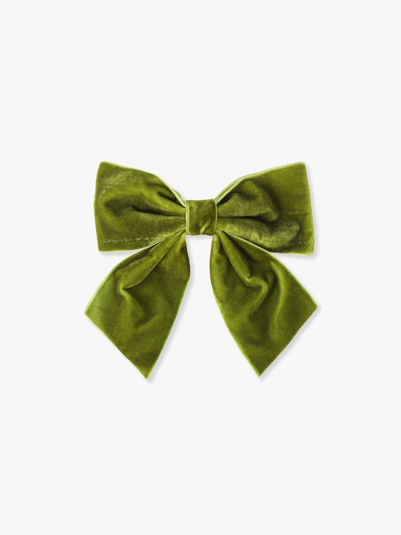 Velvet Bow Party Hair Clip【ヘアアクセサリー】 詳細画像 olive 1