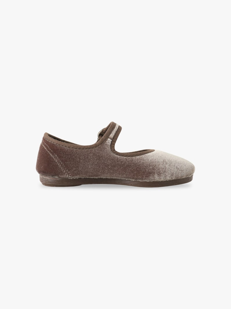 Japonesa Velvet One Strap Shoes (13-17cm) | シューズ 詳細画像 sand 2