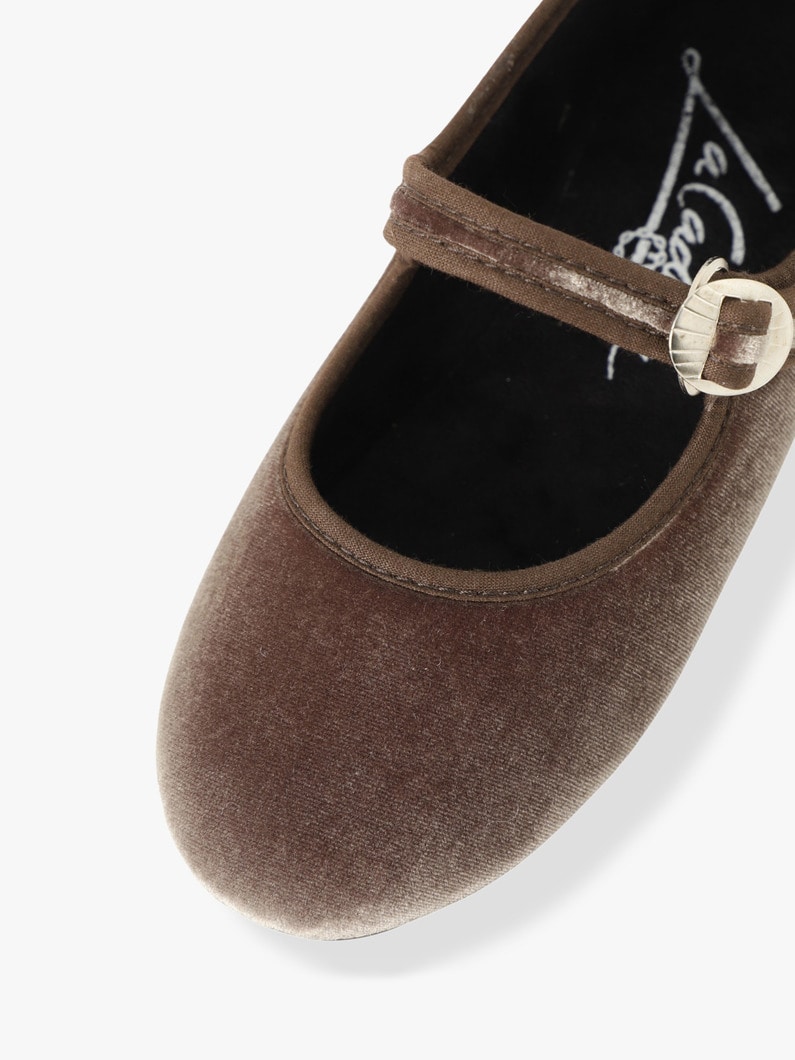 Japonesa Velvet One Strap Shoes (17.5-19.5cm) | シューズ 詳細画像 sand 6