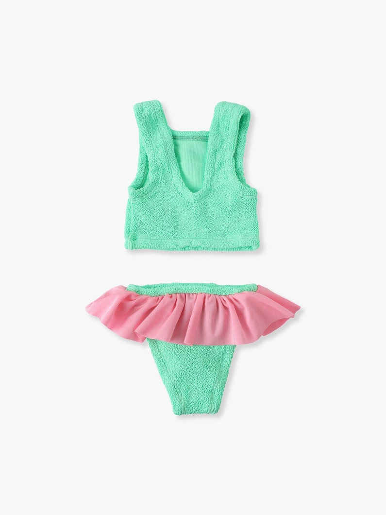 Duo Olive Bikini Top＆Swim Shorts Set (2-6year) 詳細画像 light green 1