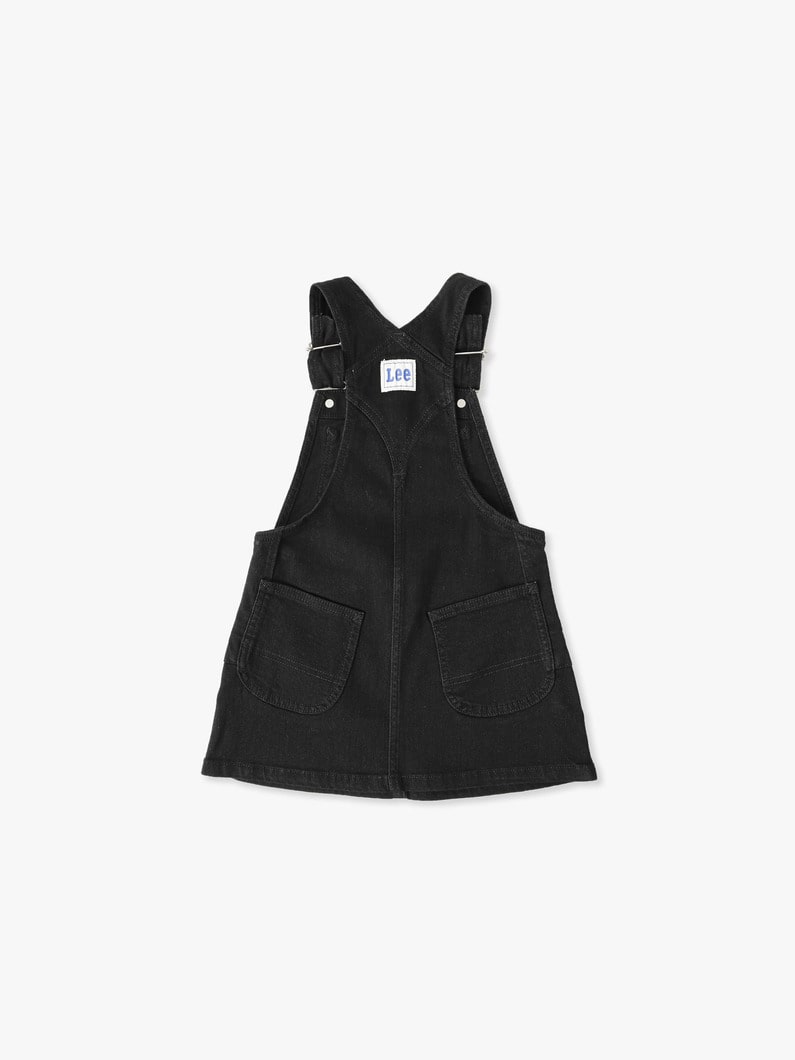 Denim Overall Skirt (100-120cm) 詳細画像 black 1