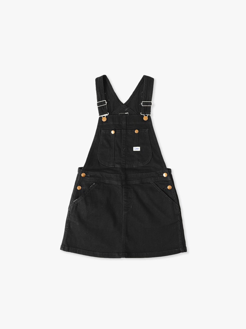 Denim Overall Skirt (130-140cm) 詳細画像 black 1