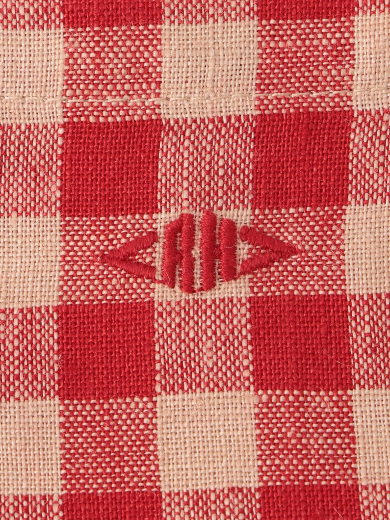 Gingham Linen Mini Bag 詳細画像 red 2