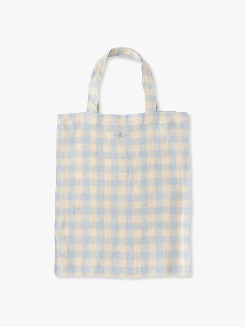 Gingham Linen Mini Bag 詳細画像 light blue 1