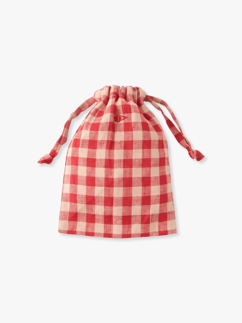 Gingham Linen Small Pouch 詳細画像 red 2