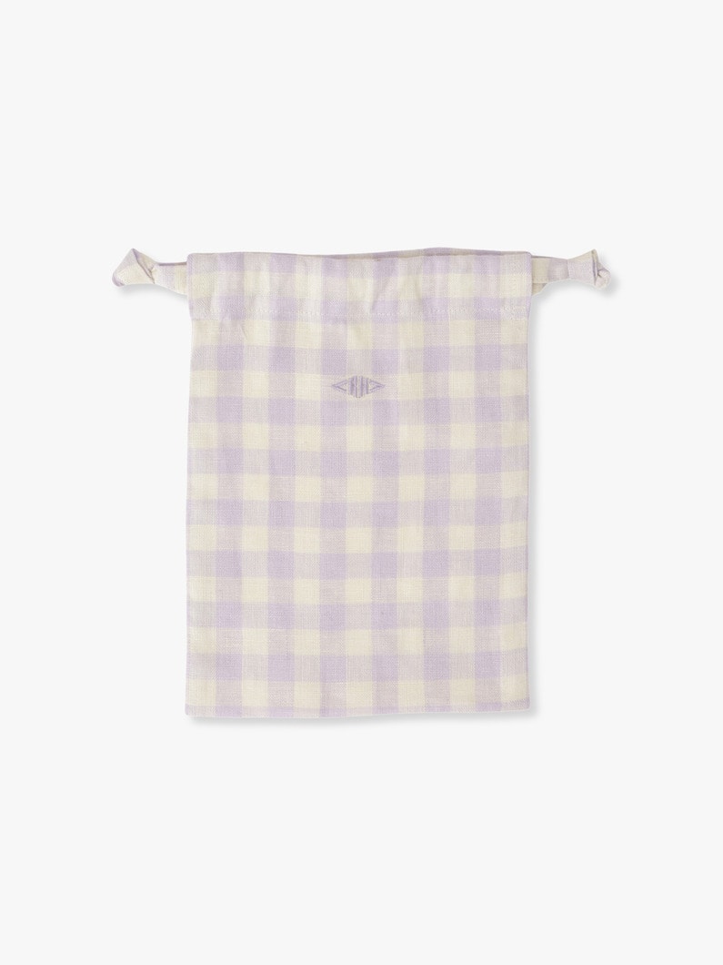 Gingham Linen Small Pouch 詳細画像 light purple