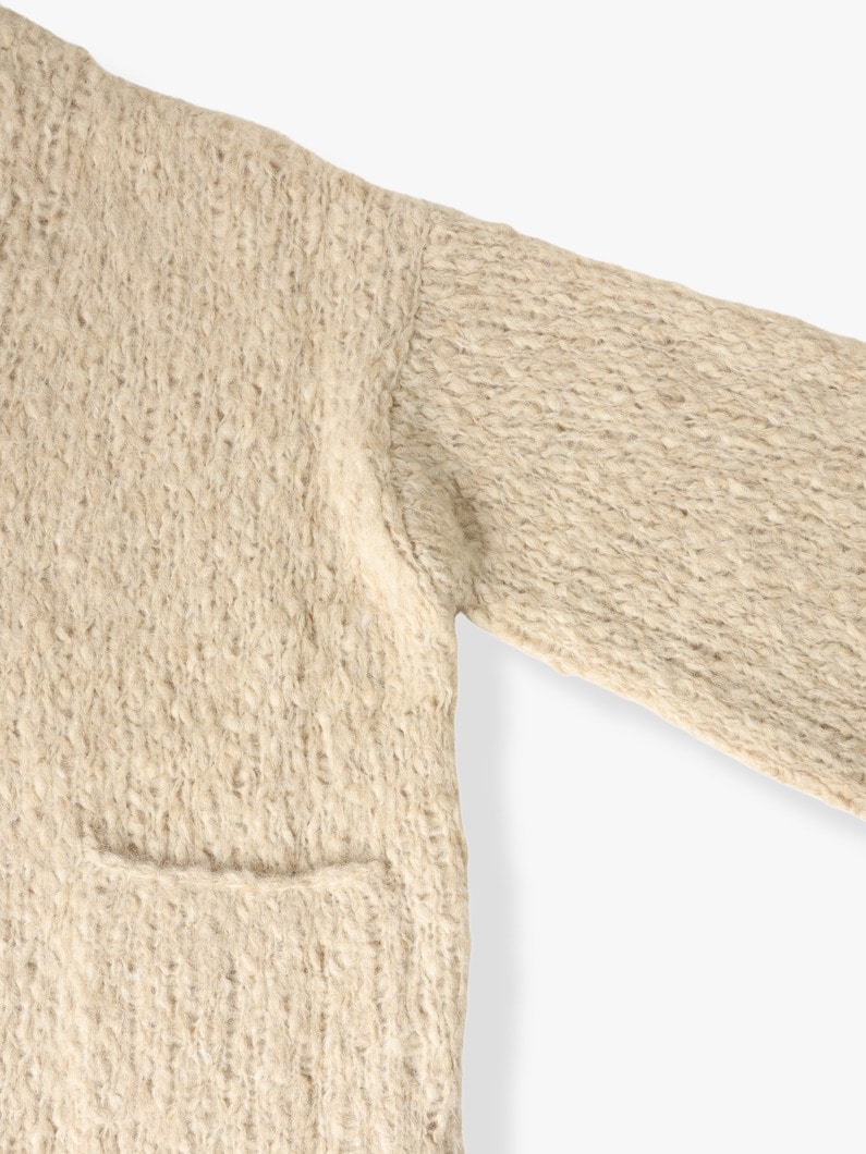 Undyed Alpaca Hand Knit Cardigan 詳細画像 light beige 2