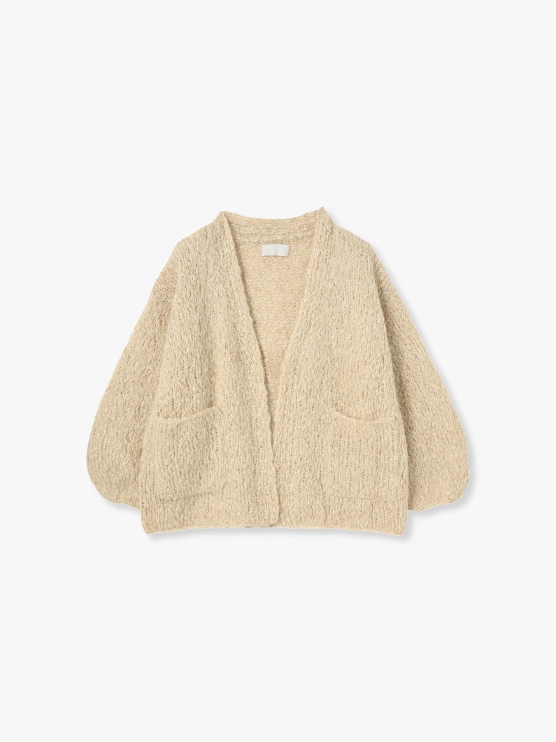 Undyed Alpaca Hand Knit Cardigan 詳細画像 light beige 2