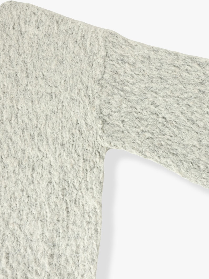 Undyed Alpaca Hand Knit Pullover 詳細画像 light gray 2