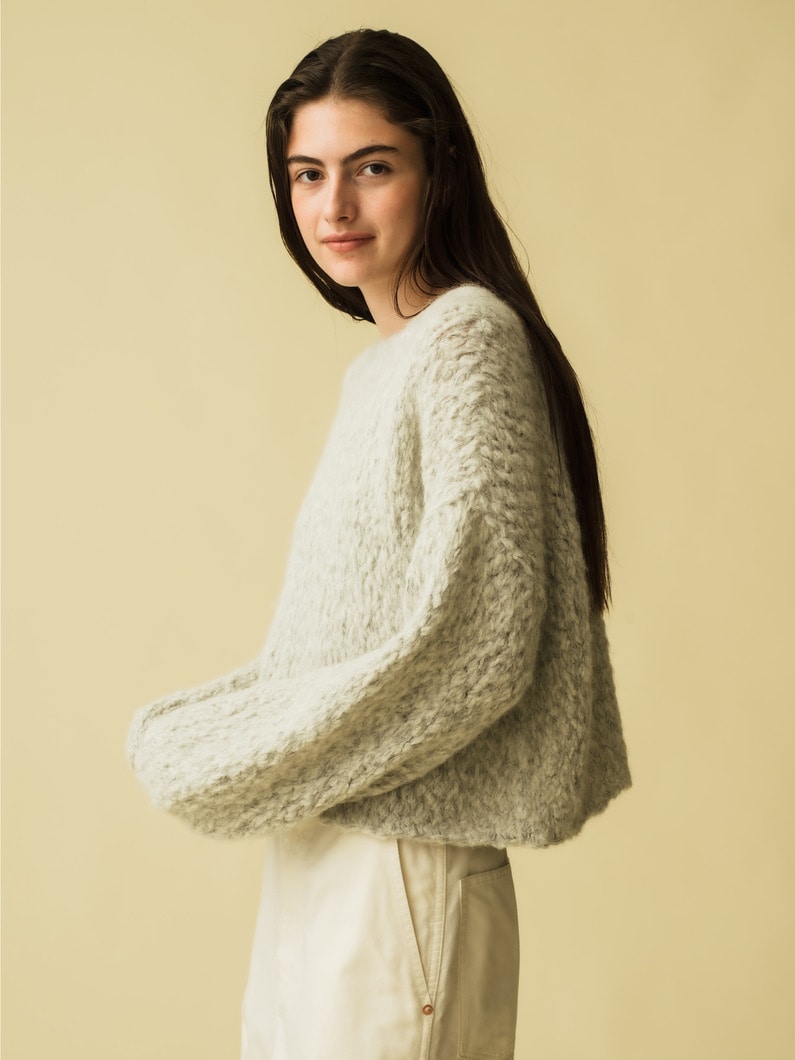 Undyed Alpaca Hand Knit Pullover 詳細画像 light beige 4