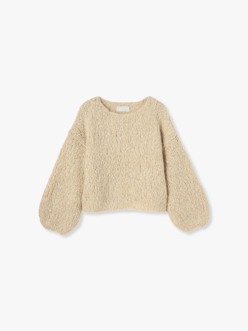 Undyed Alpaca Hand Knit Pullover 詳細画像 light beige 2