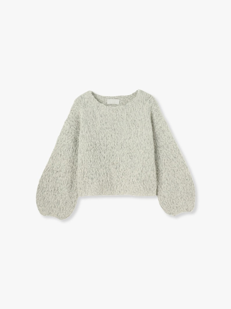 Undyed Alpaca Hand Knit Pullover 詳細画像 light gray 2