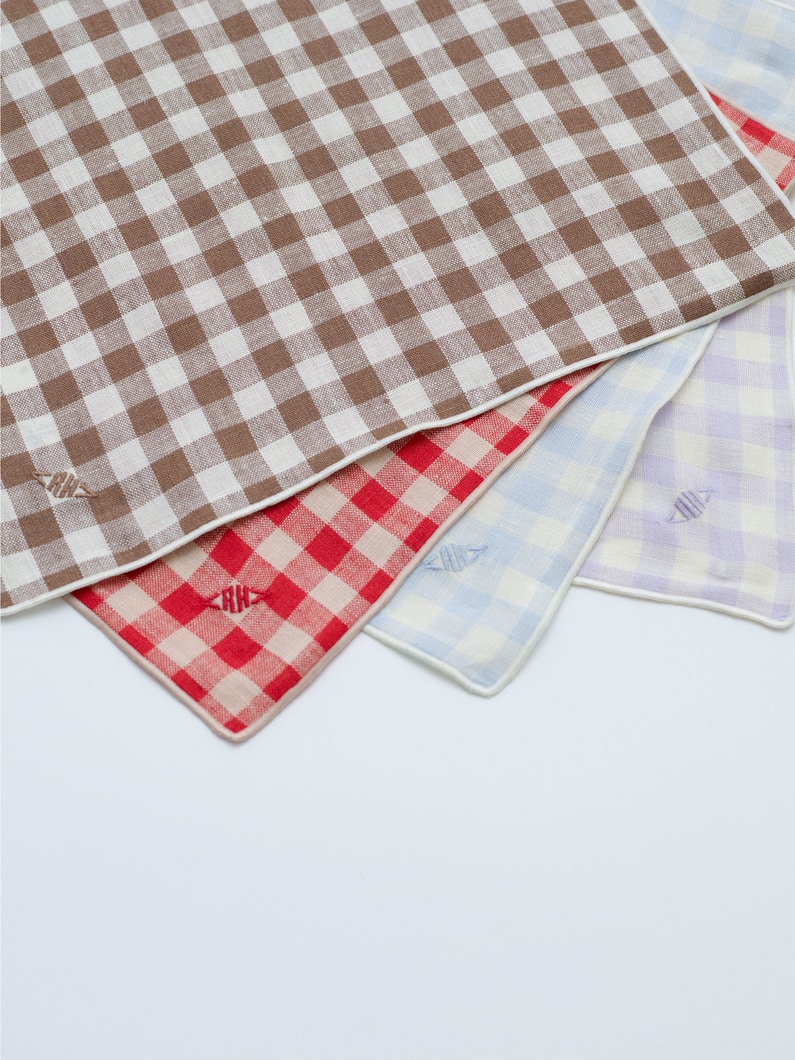 Gingham Linen Placemat 詳細画像 red 3