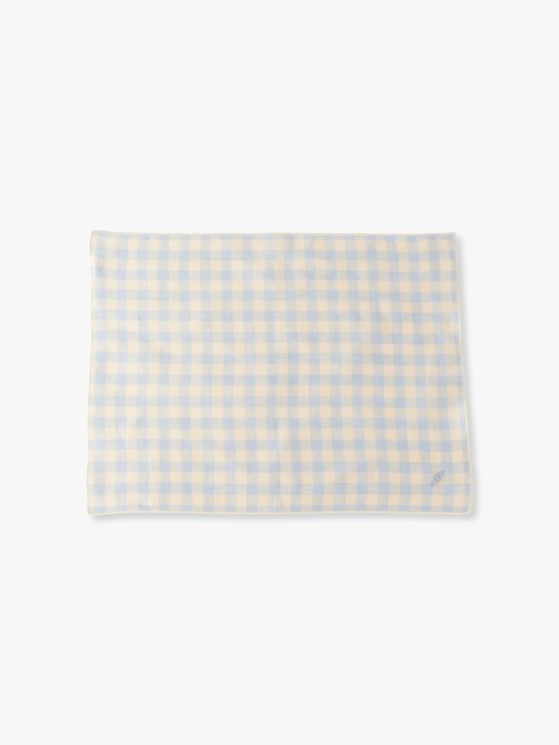 Gingham Linen Placemat 詳細画像 light blue