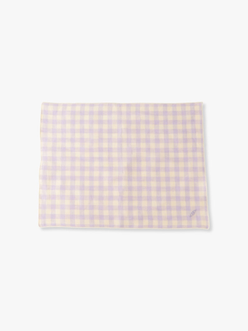 Gingham Linen Placemat 詳細画像 light purple 1