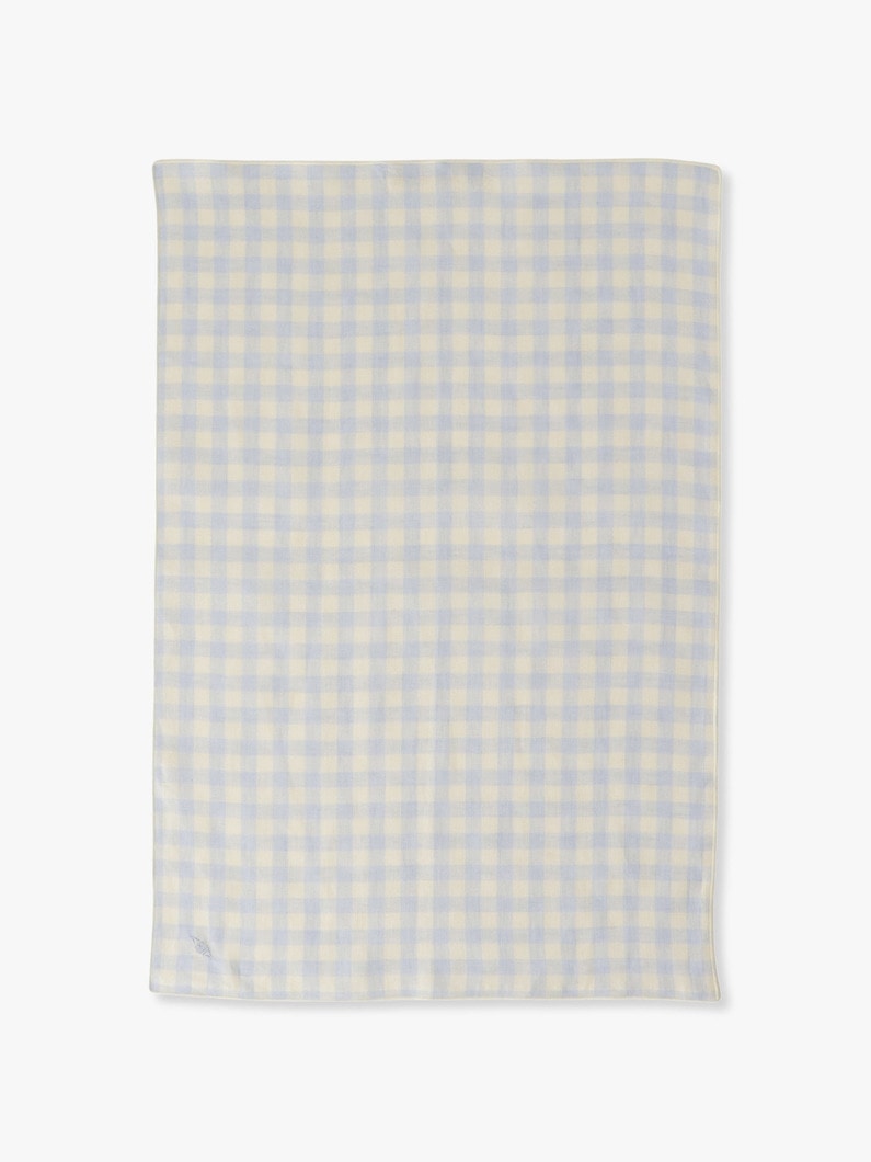 Gingham Linen Kitchen Towel 詳細画像 light blue 1