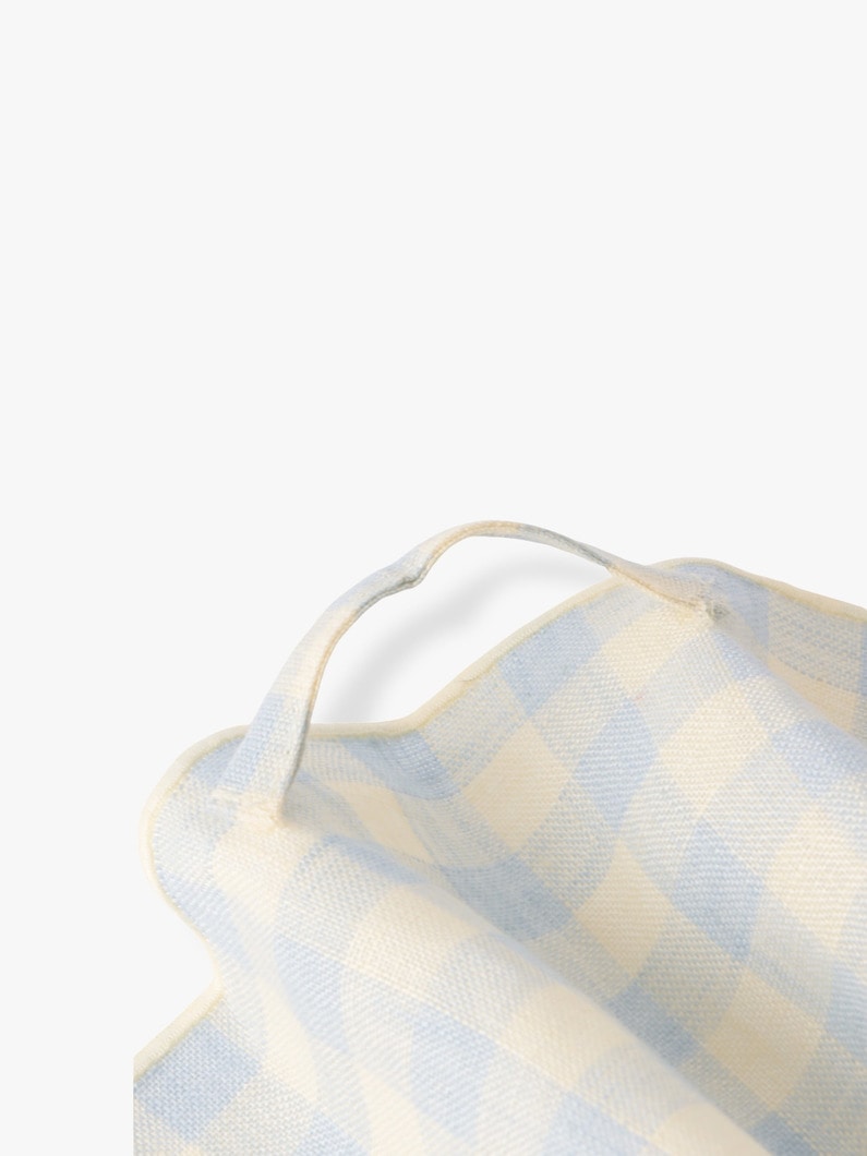 Gingham Linen Kitchen Towel 詳細画像 light blue 3