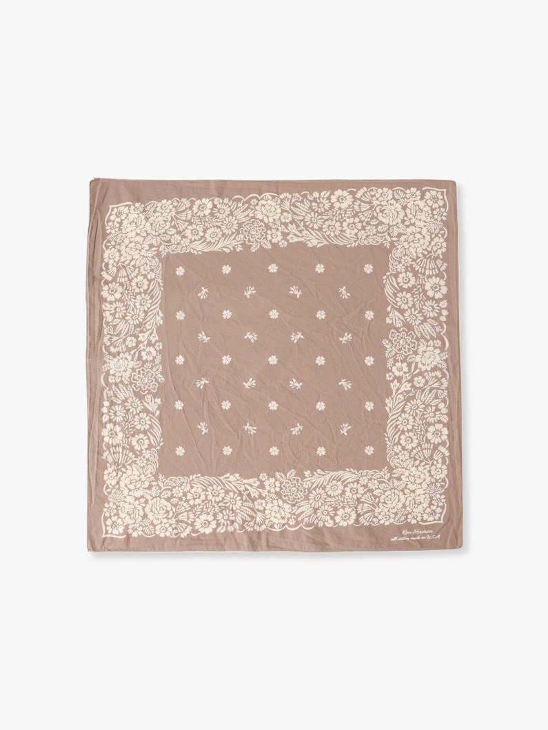 Flower Pattern Bandana 詳細画像 light brown