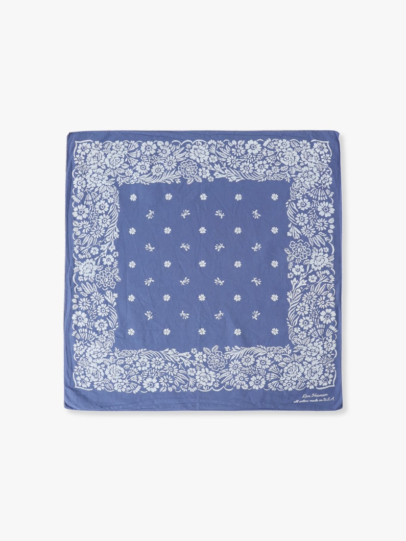 Flower Pattern Bandana 詳細画像 dark blue