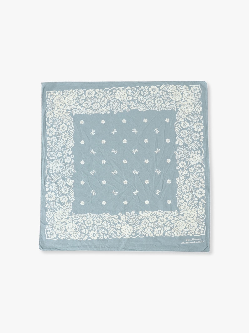 Flower Pattern Bandana 詳細画像 blue gray