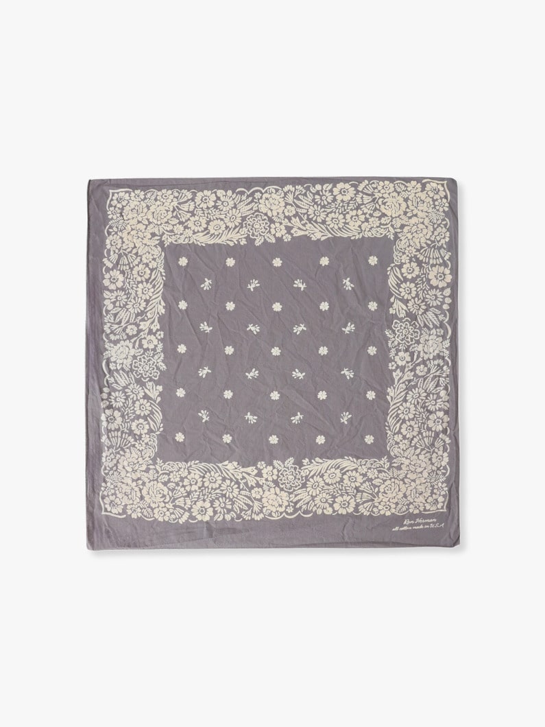 Flower Pattern Bandana 詳細画像 charcoal gray