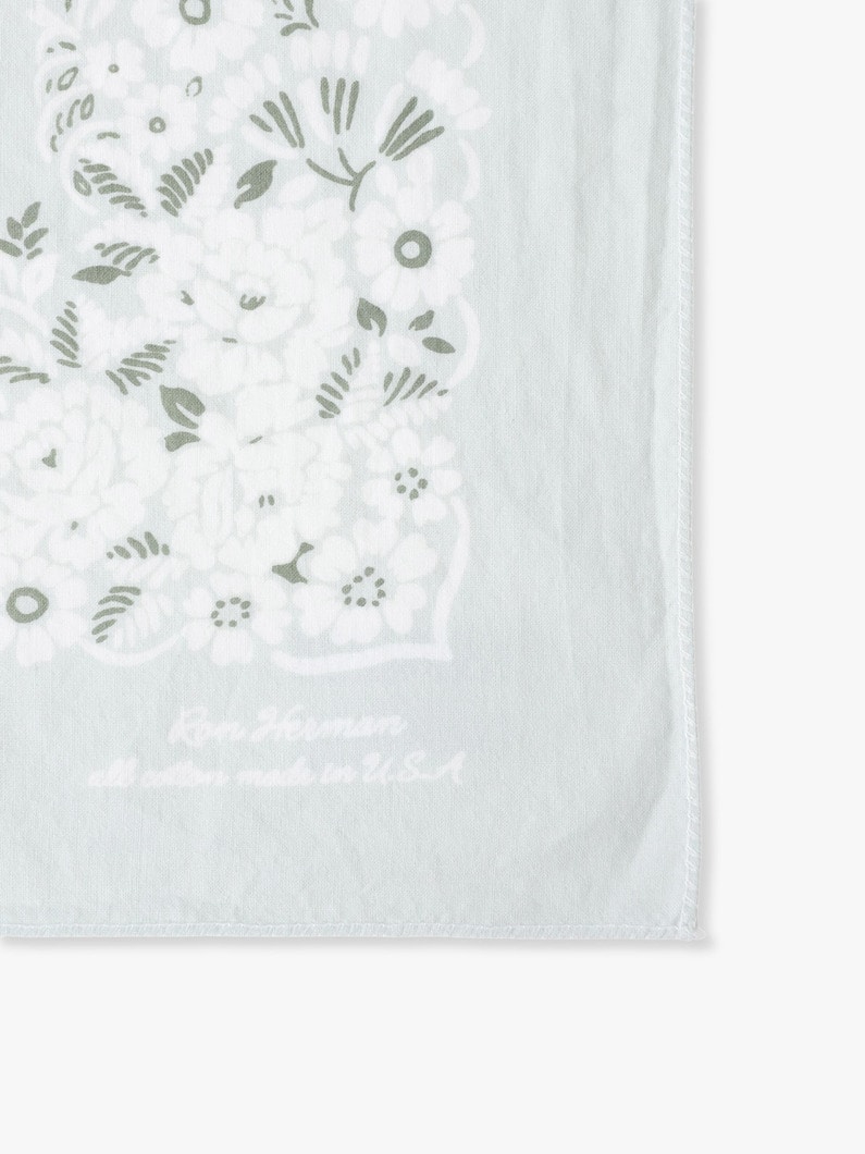 Holiday Flower Pattern Bandana | バンダナ 詳細画像 light green 1