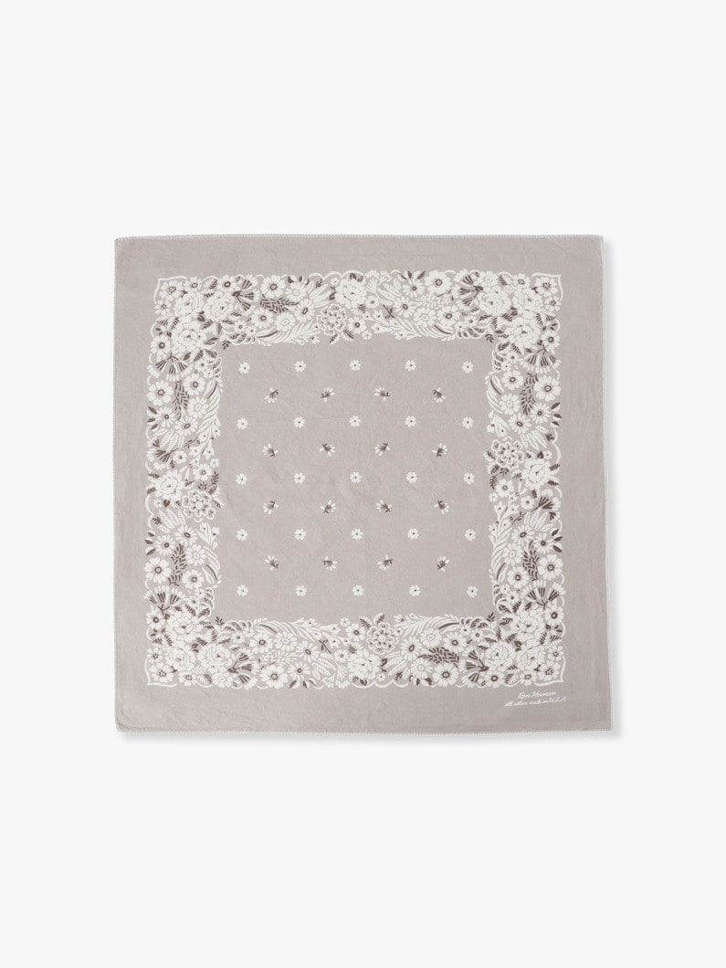 Holiday Flower Pattern Bandana | バンダナ 詳細画像 light brown