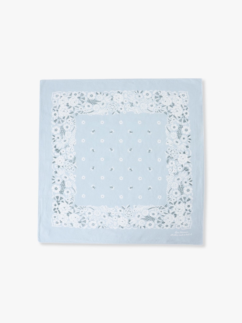 Holiday Flower Pattern Bandana | バンダナ 詳細画像 light blue