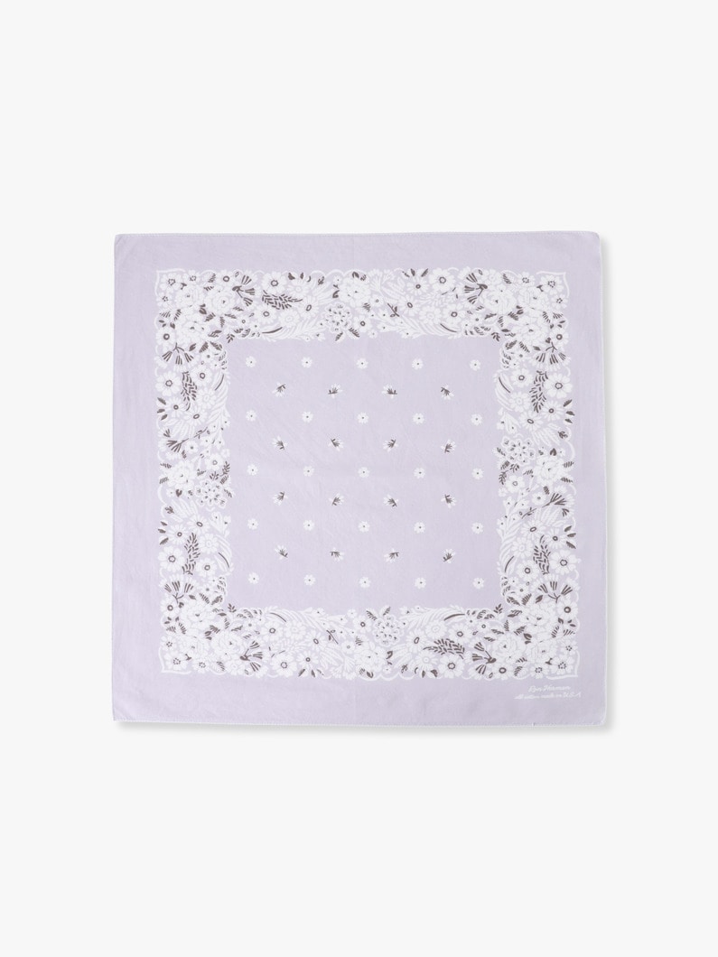 Holiday Flower Pattern Bandana | バンダナ 詳細画像 light purple